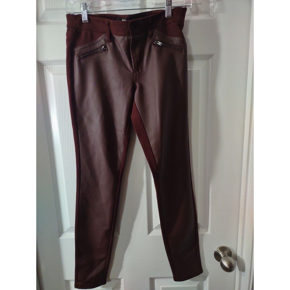 Mossimo Stretch Pants Size 2 Burgundy 2 Tone Material